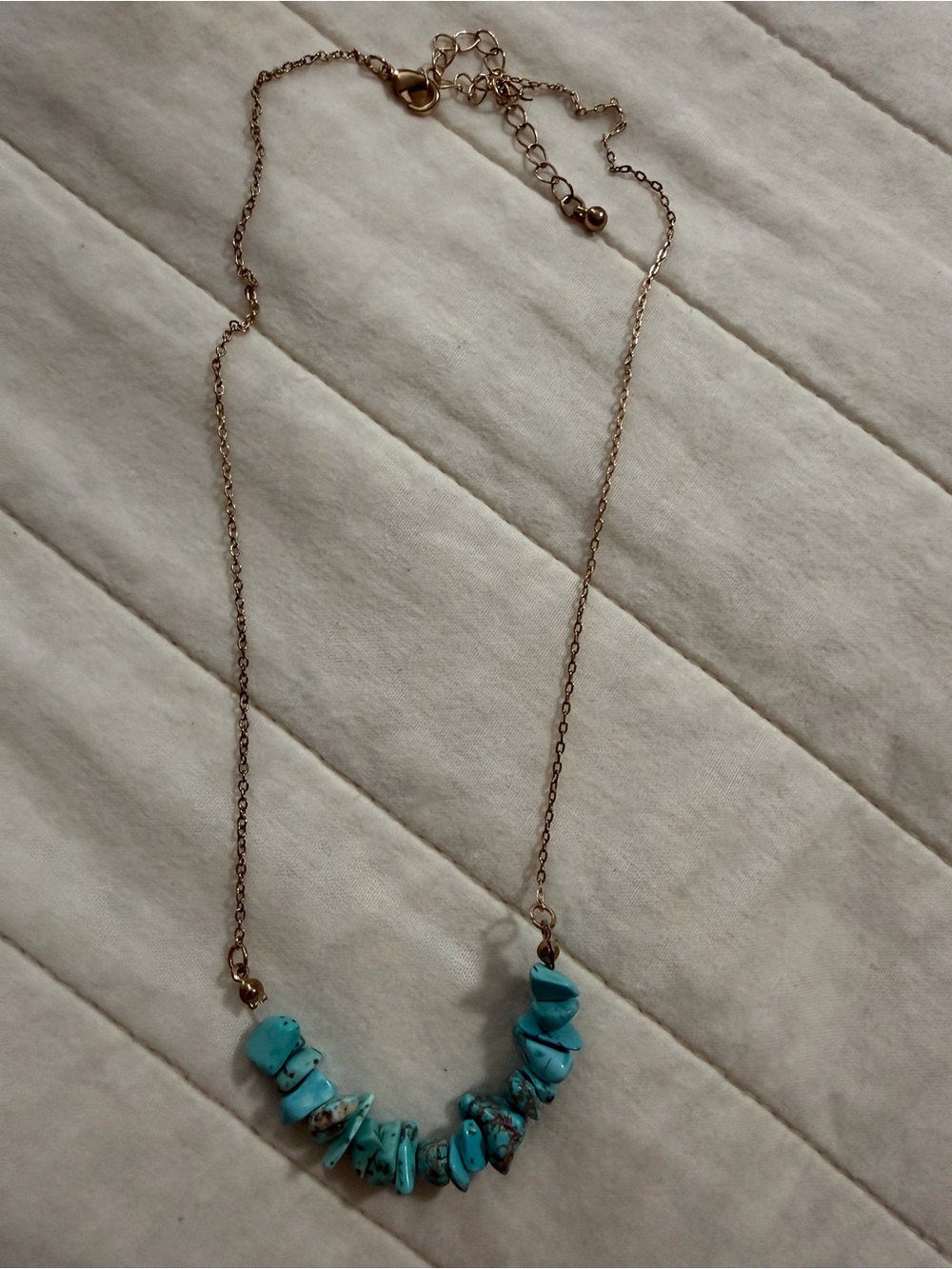 Turquoise Stone Bead Necklace - Women Jewelry